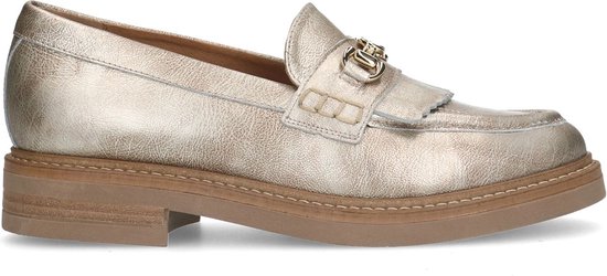 Manfield - Dames - loafers met goudkleurig detail
