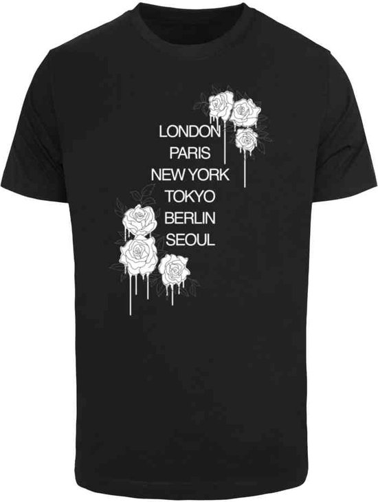 Mister Tee - City Roses Heren T-shirt - XL - Zwart