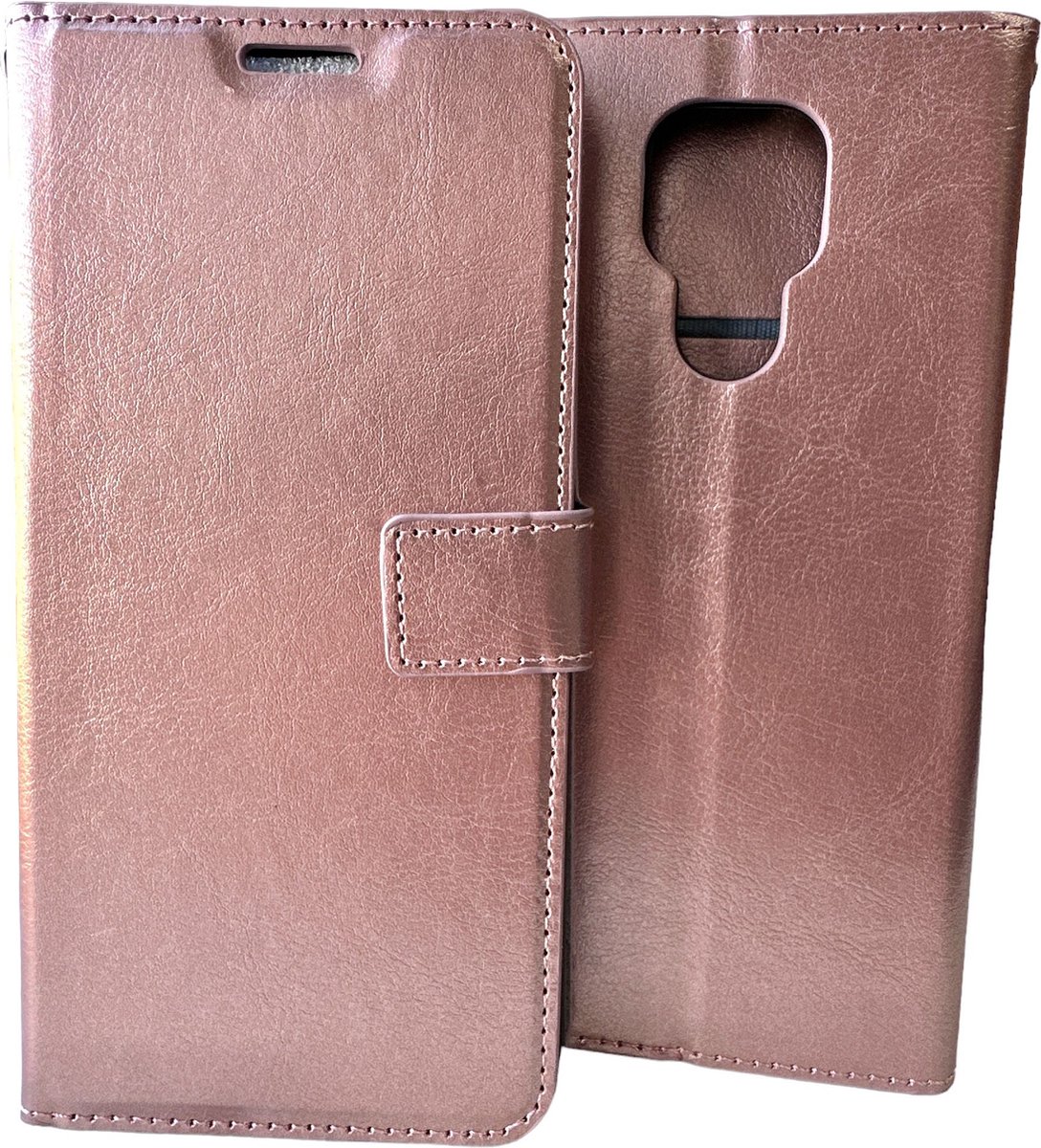 Portemonnee Bookcase Hoesje Geschikt voor: Motorola Moto E5 Play - Rosegoud