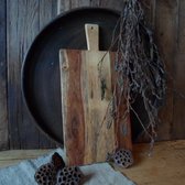 Landelijke acacia houten serveerplank/snijplank/broodplank lengte 50 cm
