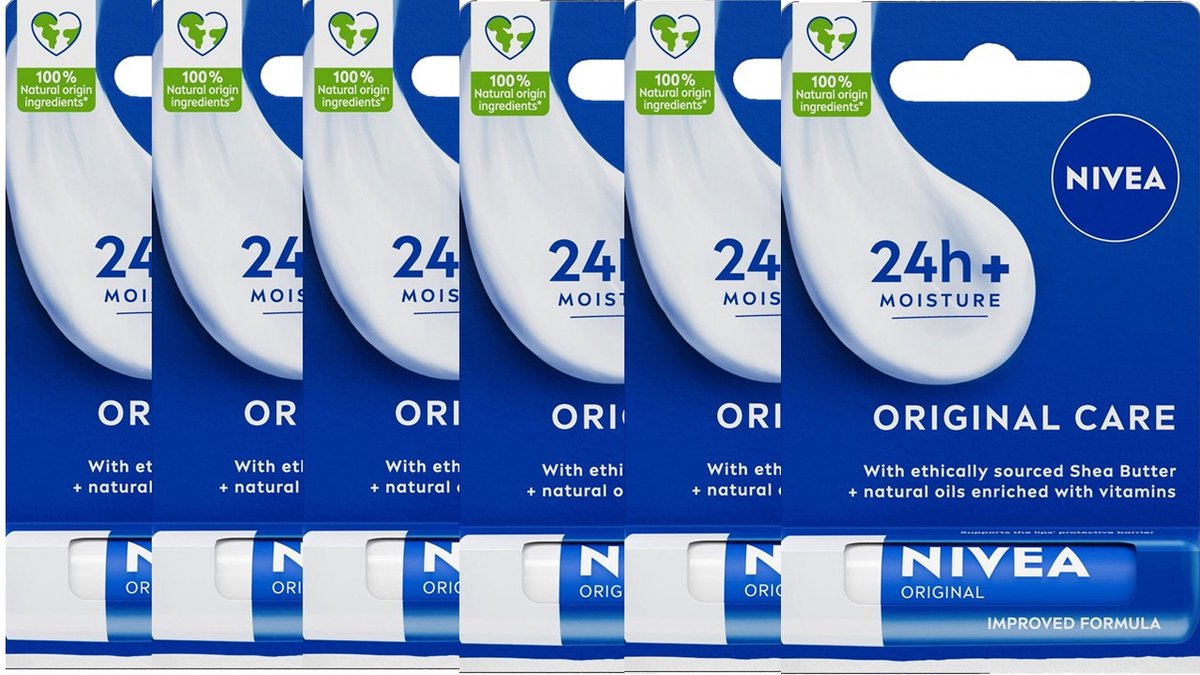 Nivea Lippenbalsem Original Care - 6 x 5.5 ml