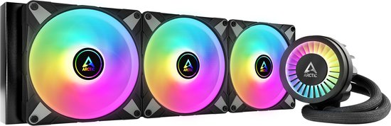 Arctic Liquid Freezer III 420 A-RGB Black - Vloeistofkoelsysteem processor - afmeting radiator: 420 mm - Intel LGA: 1851, 1700 - AMD AM5, AM4 - 3x 140mm PWM ARGB - zwart