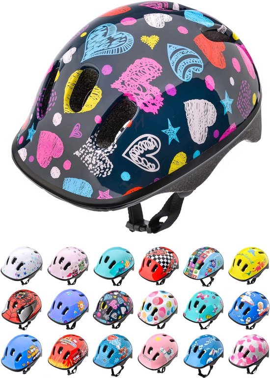 Baby fietshelm - Fietshelm baby - Kinderfiets helm - Fietshelm voor jongens & meisjes - Zwart - Maat S (45-50 cm omtrek) - Houd je kind veilig op de fiets!