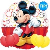 Mickey Mouse Ballon 44 cm + 6 Kleur Ballonnen 32 cm - Verjaardag Versiering - Folieballon Ongevuld - Ballonnenboog Decoratie Feest - Party Slinger Jongen Meisje