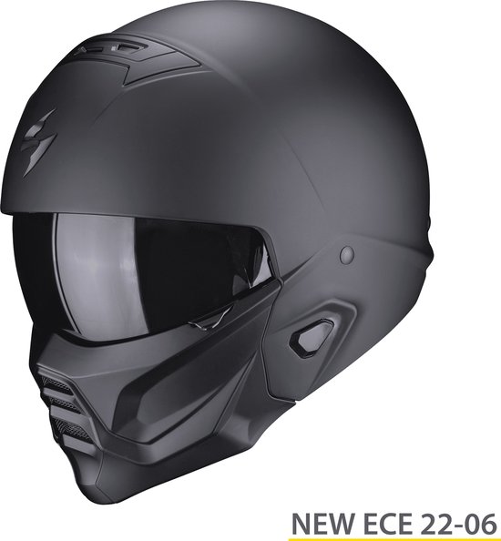 Scorpion Exo-Combat II Matt black - Jethelm - Maat L - Motorhelm - ECE 22-06 gekeurd