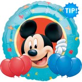 Ballon Mickey Mouse 44 cm + 6 Ballons colorés 32 cm - Décoration anniversaire - Ballon aluminium non rempli - Décoration Fête de ballons fête - Guirlande fête garçon fille