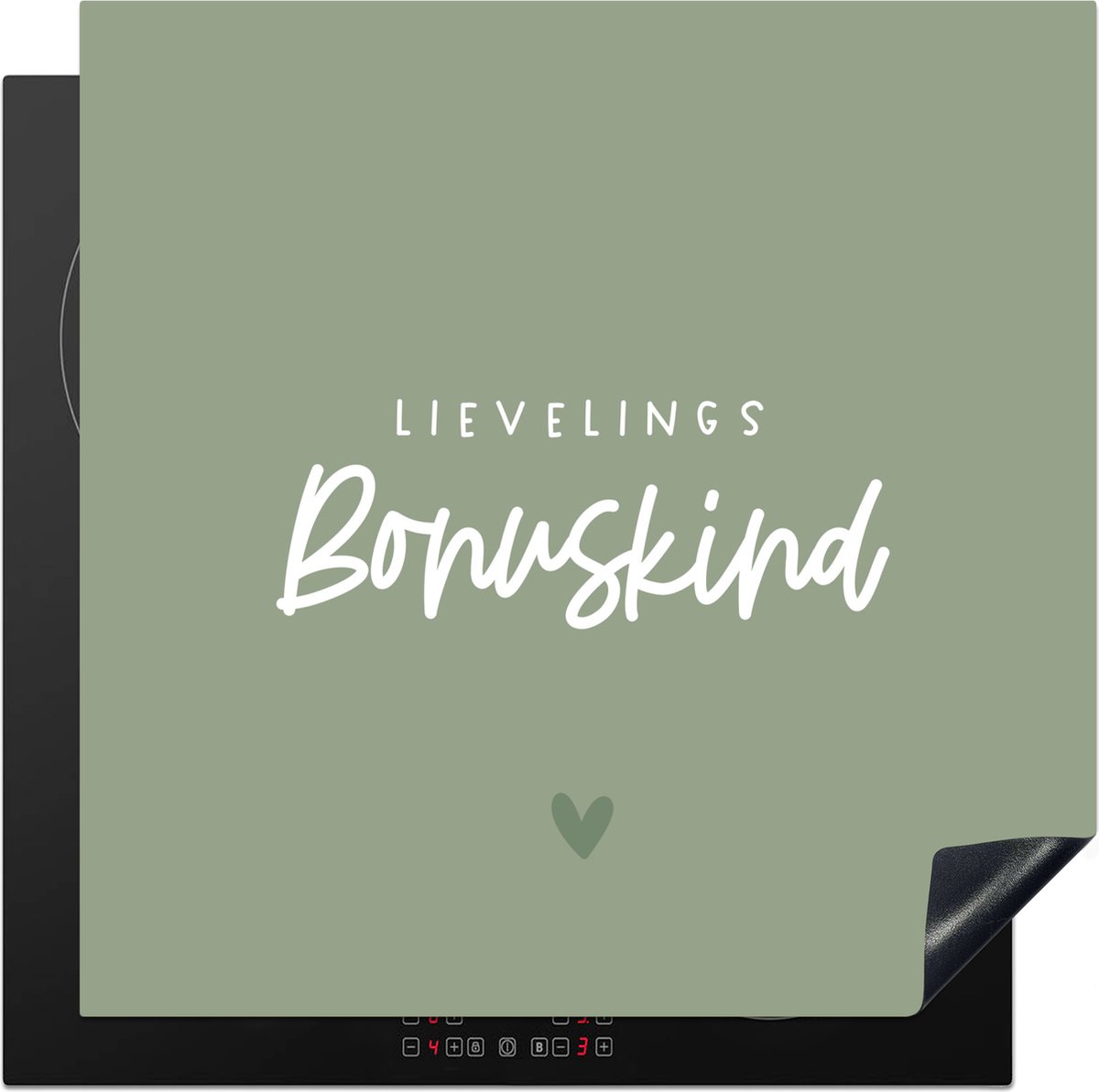KitchenYeah® Inductie beschermer 78x78 cm - Kinderen - Familie - Quotes - Lievelingskind - hartje - Spreuken - Kookplaataccessoires - Afdekplaat voor kookplaat - Inductiebeschermer - Inductiemat - Inductieplaat mat
