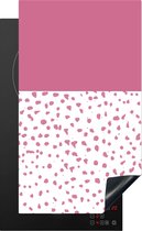 KitchenYeah® Inductie beschermer 30x52 cm - Stip - Roze - Patronen - Kookplaataccessoires - Afdekplaat voor kookplaat - Inductiebeschermer - Inductiemat - Inductieplaat mat