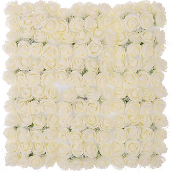 SHOP YOLO-kunstbloemen- om te knutselen-144 stuks-kleine -mini-namaak rozen-bloemen voor bruiloft-bruid-haarspelden-hoofdbanden-doe-het-zelf-2,5 cm