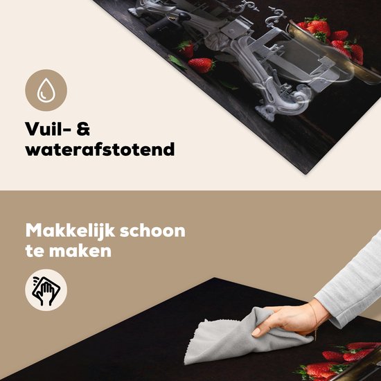 KitchenYeah® Inductie beschermer 78x78 cm - Keukengerei - Fruit - Koken - Kookplaataccessoires - Afdekplaat voor kookplaat - Inductiebeschermer - Inductiemat - Inductieplaat mat