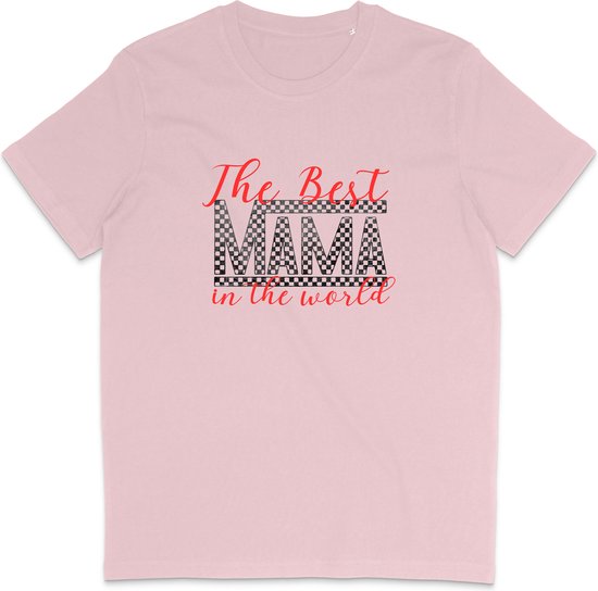 Dames T Shirt - De Beste Moeder in de Wereld Tekst / Print - Roze - XS