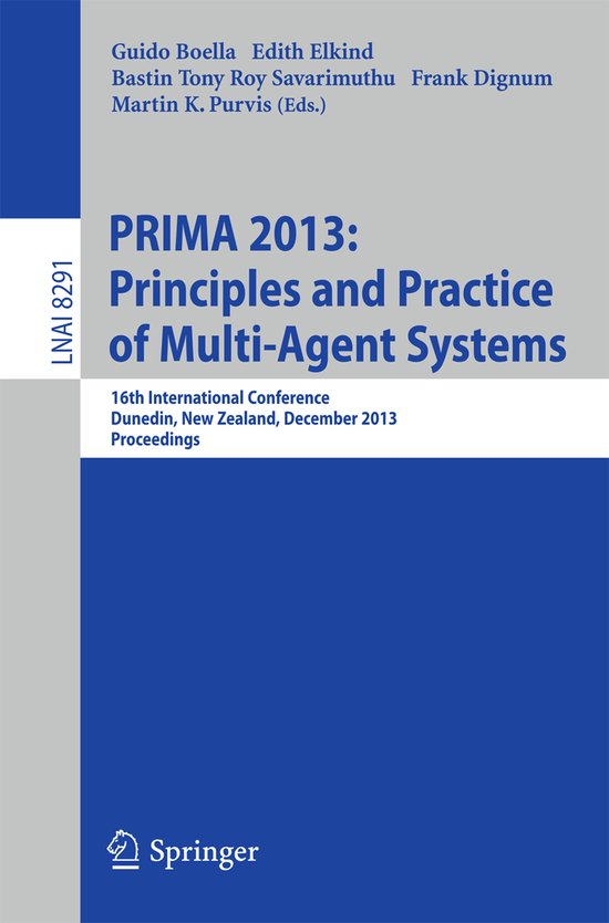 Lecture Notes in Computer Science8291- PRIMA 2013: Principle ... - cover
