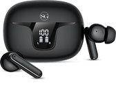 Smartgoodz Bluetooth Earbuds - Convient pour Apple et Android - Écouteurs sans fil - Écouteurs intra Ear - Casque - noir