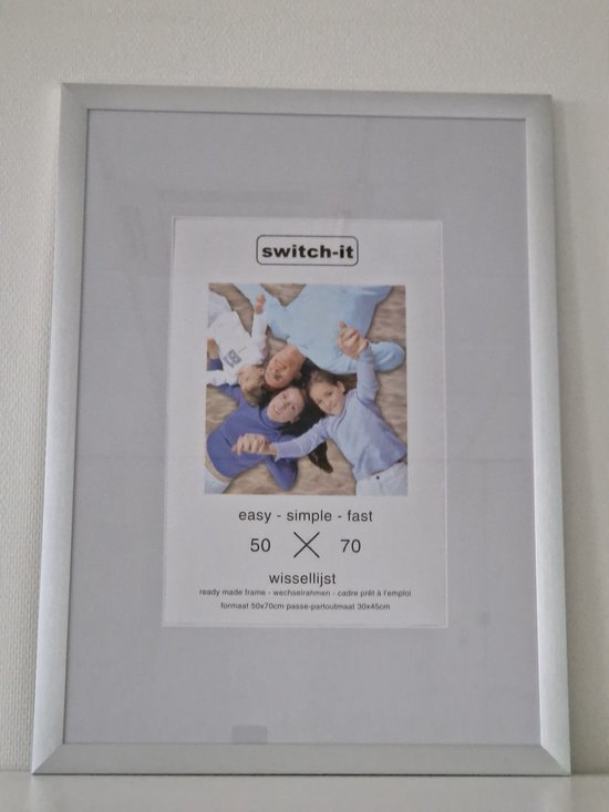 Switch-it XL Wissellijst mat zilver 60x80cm