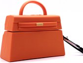AirPods Pro Case - Luxueuze fashion tas - Fashion Bag Orange H Hoesje - Duurzaam siliconen materiaal - Fashion Cadeau - Bescherming tegen krassen en stoten - Uitsparing voor oplaadpoort - Orange H