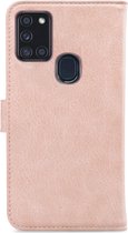 My Style Flex Wallet Telefoonhoesje geschikt voor Samsung Galaxy A21s Hoesje Bookcase Portemonnee - Roze