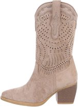 ZoeZo Design - bottes - bottines - bottes western - bottes de cowboy - daim - beige - taille 39