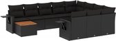 vidaXL-11-delige-Loungeset-met-kussens-poly-rattan-zwart