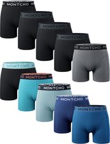 MONTCHO - Dazzle Series - Boxershort Heren - Onderbroeken heren - Boxershorts - Heren ondergoed - 10 Pack - Premium Mix Boxershorts - Oceanic Overtones - Heren - Maat M
