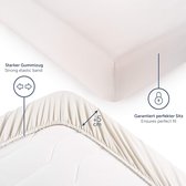 Zacht Microvezel Hoeslaken 150x200 cm - tot 25 cm Matrashoogte - Hoge Hoek - Perfecte Pasvorm - Heerlijk Zacht - Hoeslaken ivoorkleurig- Set van 2