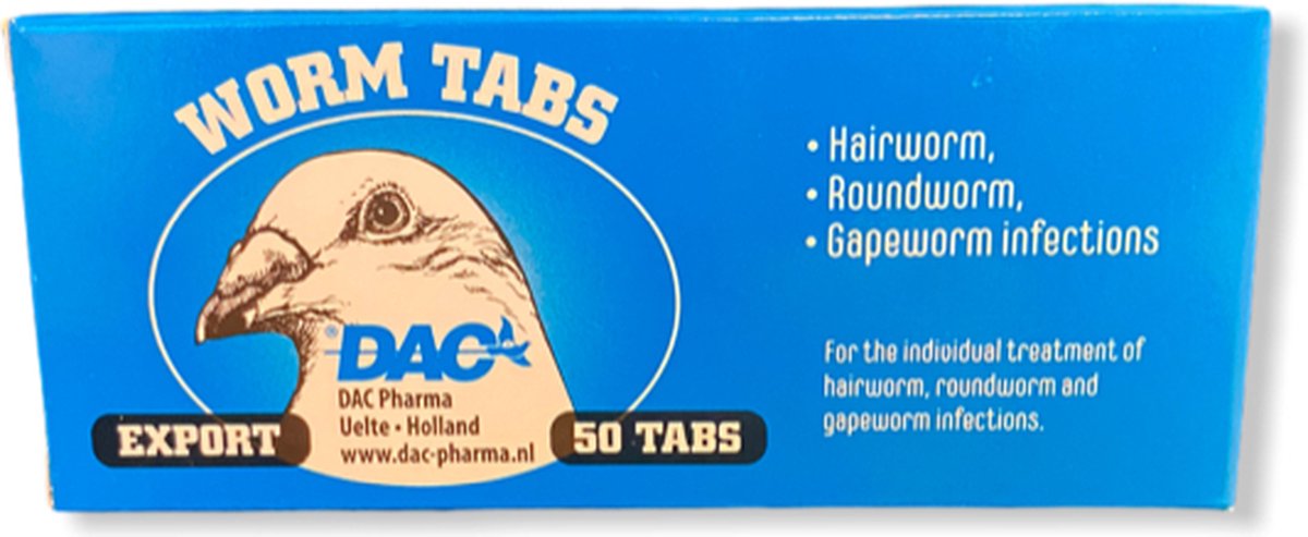 DAC Pharma Wormtabletten voor duiven - DAC Pharma