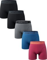 MONTCHO - Dazzle Series - Boxershort Heren - Onderbroeken heren - Boxershorts - Heren ondergoed - 5 Pack - Premium Mix Boxershorts - Hue Fusion - Heren - Maat XL