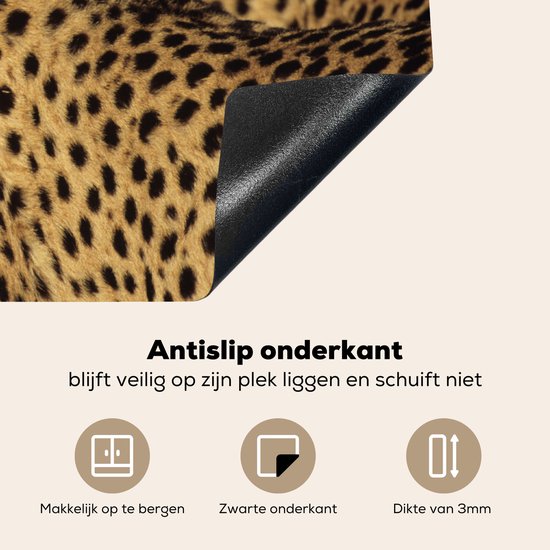 KitchenYeah® Inductie beschermer 81.6x52.7 cm - Twee cheeta's op de savanne - Kookplaataccessoires - Afdekplaat voor kookplaat - Inductiebeschermer - Inductiemat - Inductieplaat mat