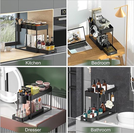 Organizer onder de gootsteen – capaciteit 2 niveaus