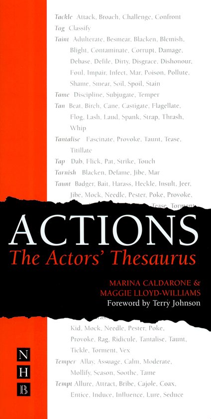 ISBN Actions: The Actor's Thesaurus, Théatre, Anglais