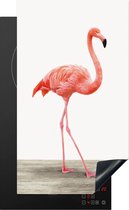 KitchenYeah® Inductie beschermer 30x52 cm - Flamingo - Roze - Vogel - Meisjes - Jongens - Kind - Kookplaataccessoires - Afdekplaat voor kookplaat - Inductiebeschermer - Inductiemat - Inductieplaat mat