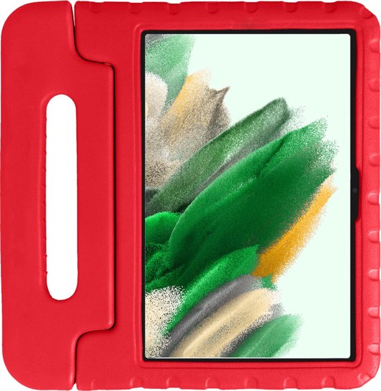 Kinderhoes voor Samsung Tab A9+ (Plus) - Duurzaam Kids Case - Rood - Schokabsorberend met Standfunctie