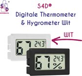 S4D® - Hygrometer - Thermometer - 2in1 - Vochtmeter - Multifunctioneel - Verbeterd U Comfort Binnen - Wit
