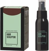 HAIR SCULPTOR Châtain Moyen + Spray Fixateur Hair Sculptor