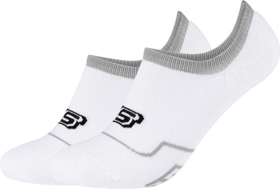Skechers 2PPK Cushioned Footy Socks SK44011-1000, Unisex, Wit, Sokken, maat: 35-38