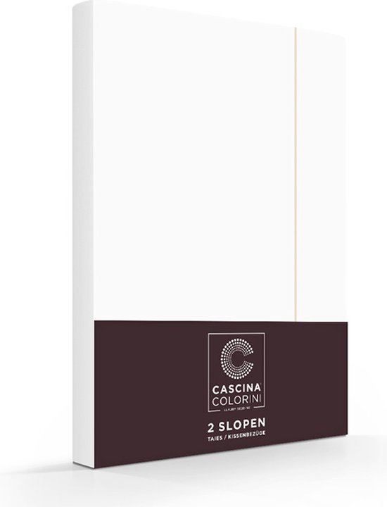 Premium Egyptisch percale katoen kussenslopen stripe wit/zand - 60x70 - set van 2 - meest luxe katoensoort - hogere weefdichtheid en garenfijnheid - hotelsluiting