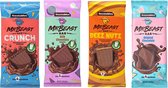 Mixpakket Feastables Mr Beast Chocoladerepen (Pinda, Melk, Dark, Crunch) 4 x 60Gram