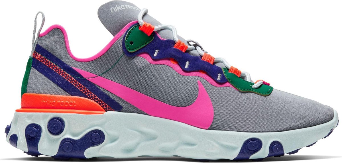 Nike React Element 55 Sneakers Dames Wolf Grey Laser Fuchsia Hyper Crimson Bol Com Nike React Element 55 Sneakers Dames Wolf Grey Laser Fuchsia Hyper Crimson Bol Com