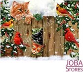 Diamond Painting "JobaStores®" Kerst Katten - volledig - 30x40cm
