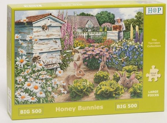 Legpuzzel - XL 500 Grote Stukken - Honey Bunnies - House Of Puzzels |  bol.com