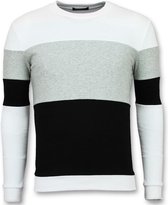 Striped Sweater Heren - Online Streep Truien Kopen - Grijs