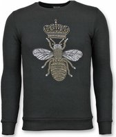 Rhinestone Trui - Master Bee Sweater Heren - Zwart
