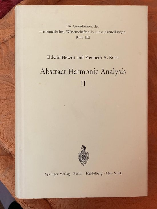 Abstract Harmonic Analysis, E Hewitt 9780387048321 Boeken