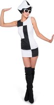 REDSUN - KARNIVAL COSTUMES - Tweekleurig disco kostuum voor vrouwen - XL