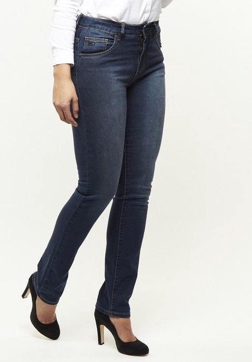247 Dames Jeans Rose S17 Sand Blasted Dark Blue-34-32