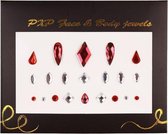 Face & Body Jewels Glitter sticker( Carnaval ): rood/ zirkonia