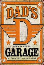 Wandbord - Dad's Garage -20x30cm-