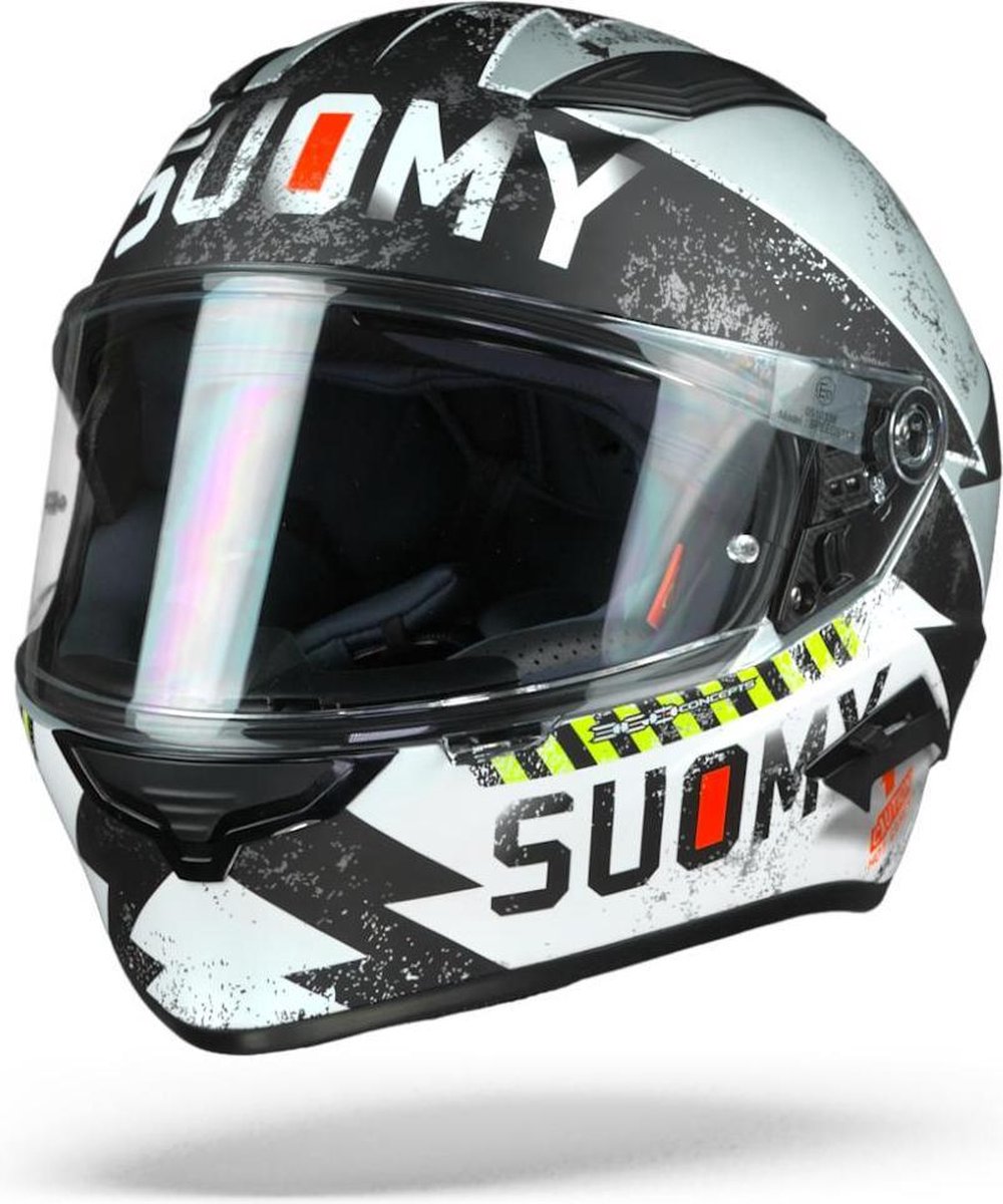 Suomy Speedstar Propeller Mat Zilver Zwart Integraalhelm - Motorhelm - Maat XXL