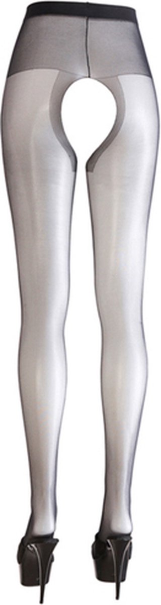Goedkoopste Cottelli Collection – Open Kruis Panty met Versterkte Taille Band voor een Sensuele Uitdaging – Maat L – Zwart