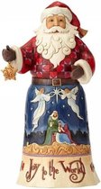 Jim Shore beeldje - Heartwood Creek collectie - Joy to the World - Christmas Song Santa Serie