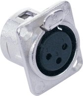 Chassisdeel - inbouw - NEUTRIK XLR mounting socket 3pin NC3FDL-1 - Female - Soldeer contact